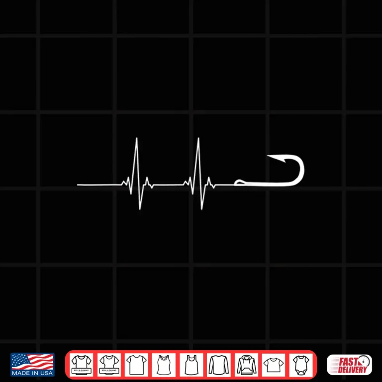 Design Fishing hook heartbeat Shirt