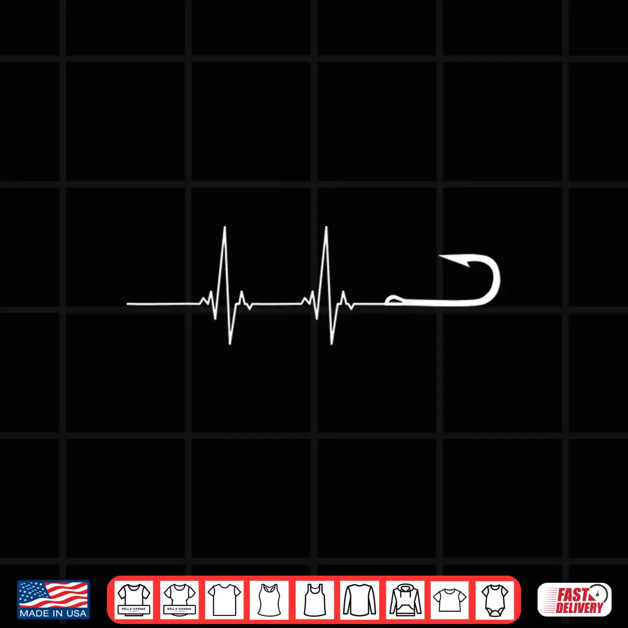 Fishing Hook Heartbeat Shirt Fishing Hook Heartbeat Shirt