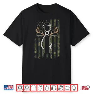 Hunting Fishing Faith Christian Hunter Fisherman Camo Usa Shirt