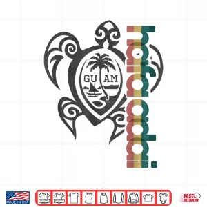 Design Guam Turtle Hafa Adai Guam Fishing Shirt Chamorro Guamanian Shirt