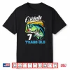 Kids Ofishally 7 Years Old Fisherman 7Th Birthday Fishing Shirt