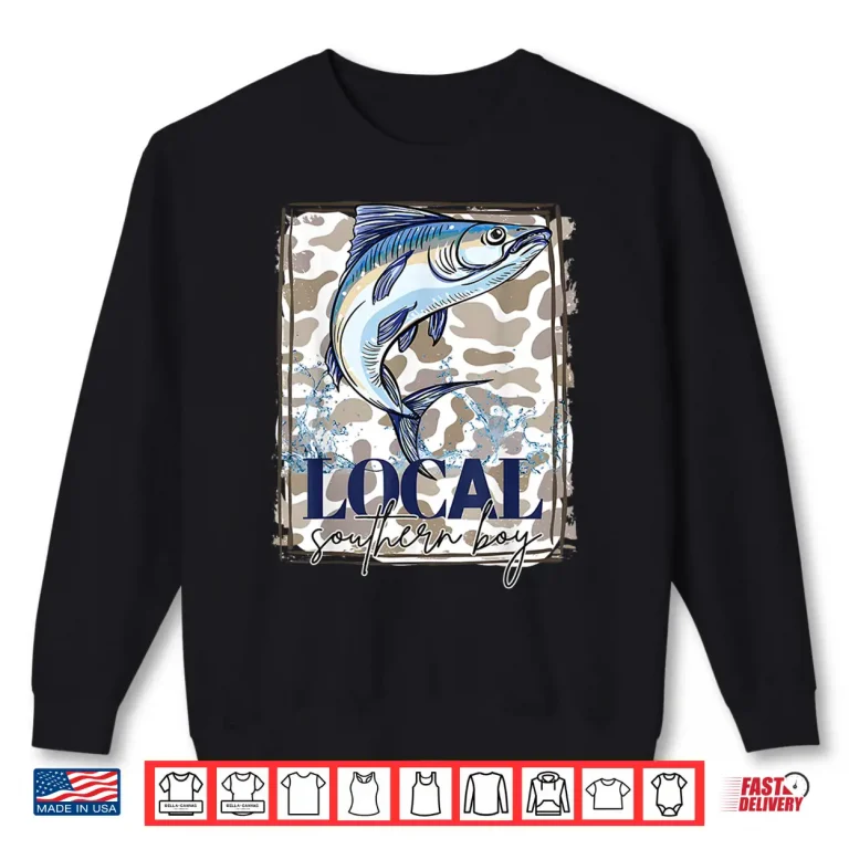 Sweatshirt Local Southern Boy Fishing Camouflage Old Camo Shirt