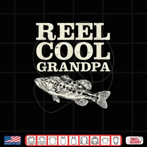 Design Reel Cool Grandpa Fly Fishing Walleye Fishing Pole Grandpa Shirt