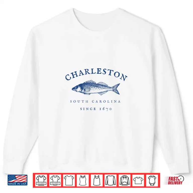 Sweatshirt Retro Charleston South Carolina Fishing Shirt