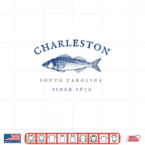 Retro Charleston South Carolina Fishing Shirt 4 Design Retro Charleston South Carolina Fishing Shirt