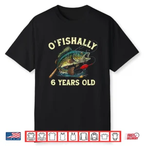Vintage O’Fishally 6 Years Old Fishing 6Th Birthday Boy Shirt