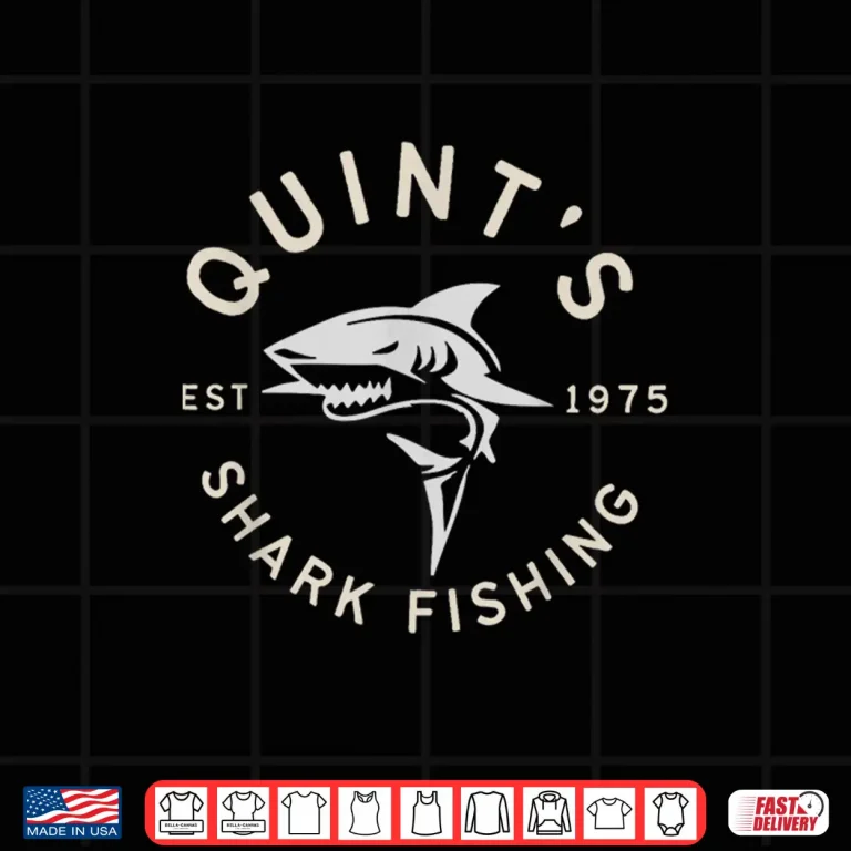 Design Vintage Quints Shark Fishing 1975 Retro Shirt