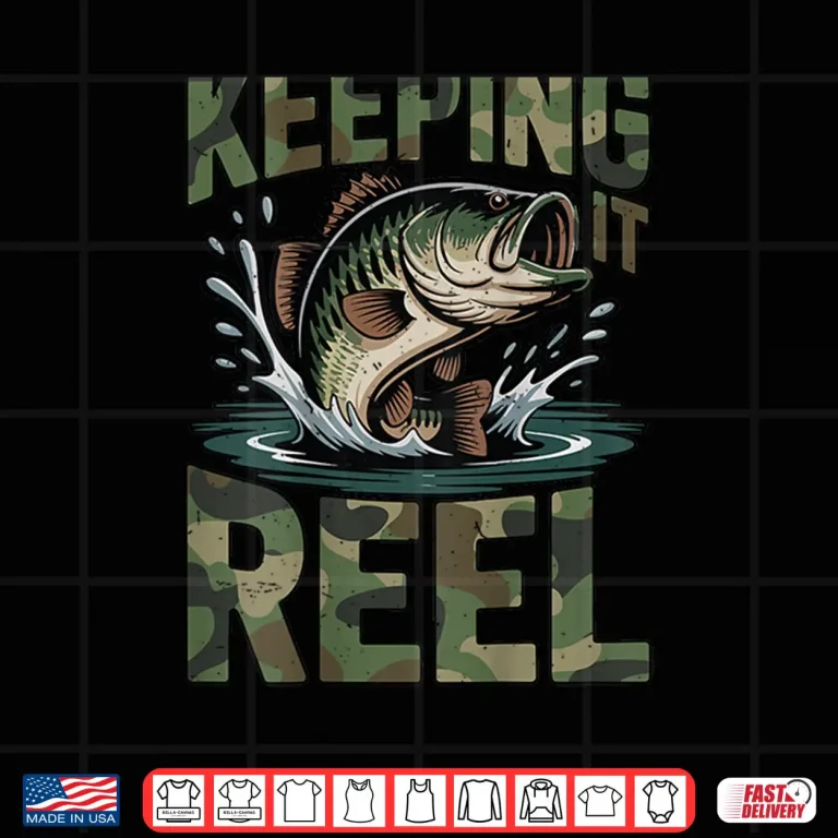 Design Youth Fishing Shirt Keeping It Reel Boy Largemouth Bass Camo Shirt