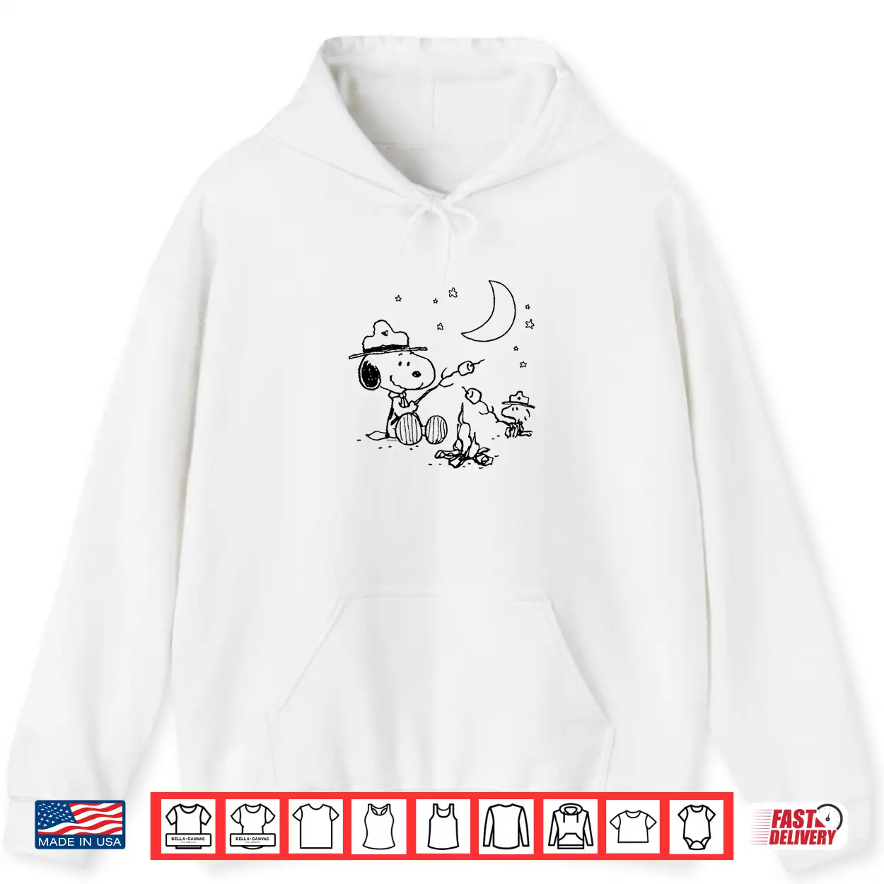 Peanuts Snoopy Camping Shirt Peanuts Snoopy Camping Shirt