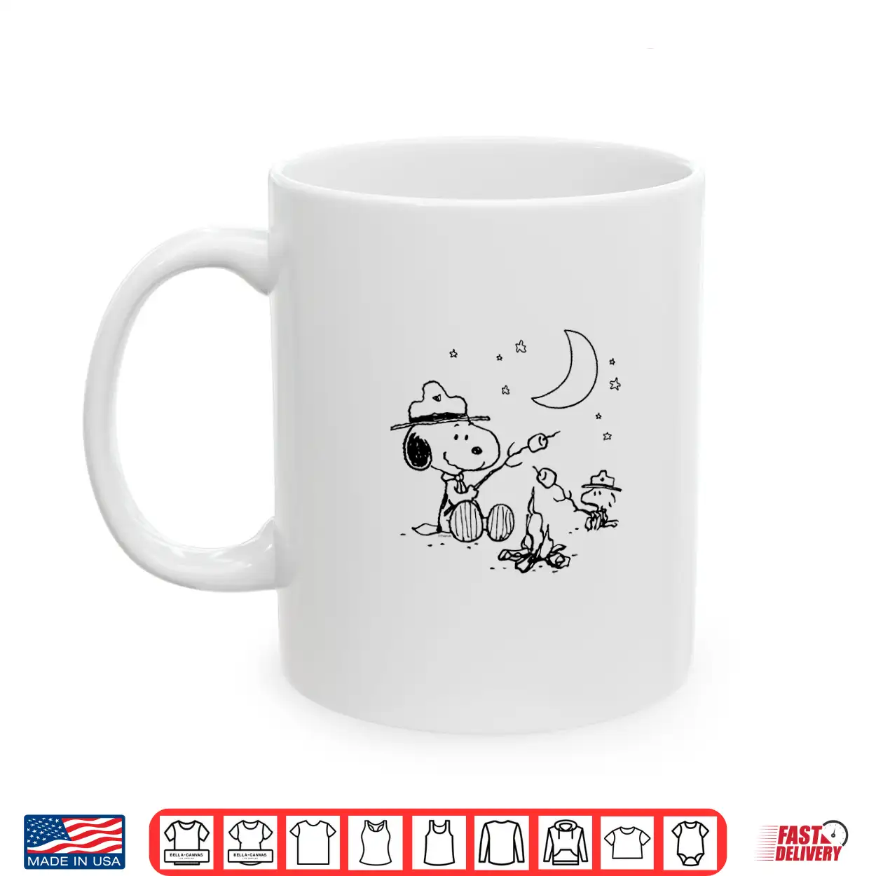 Peanuts Snoopy Camping Shirt Peanuts Snoopy Camping Shirt