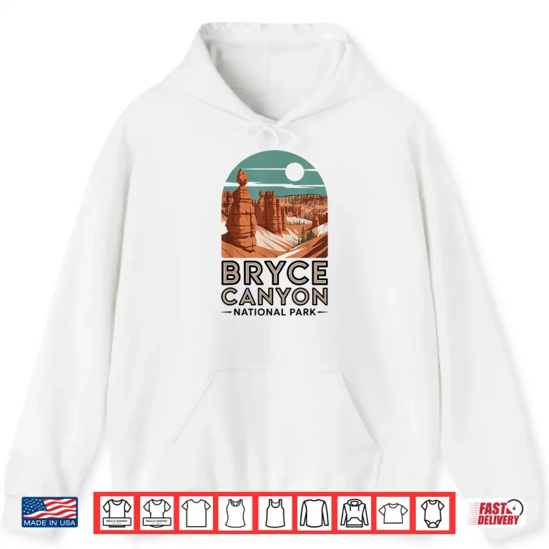 Hoodie Bryce Canyon National Park Outdoor Hiking US National Park Shirt