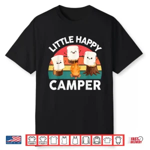 Happy Marshmallow Camper Shirt Kids Toddler Boy Cute Camping Shirt