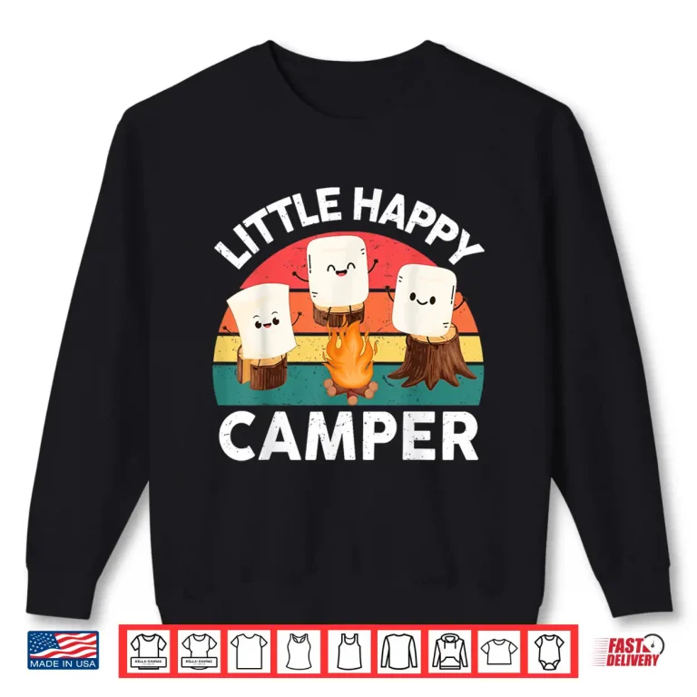Sweatshirt Happy Marshmallow Camper Shirt Kids Toddler Boy Cute Camping Shirt