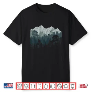 Mountain Nature Hiking Wildlife Trees Outdoor Forest Camping Shirt