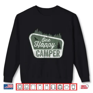 Sweatshirt One Happy Camper Matching Family Birthday Party Camping Shirt