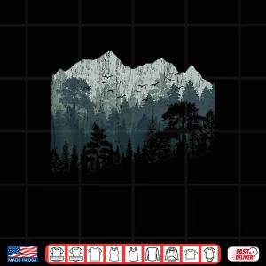 Design Mountain Nature Hiking Wildlife Trees Outdoor Forest Camping Shirt