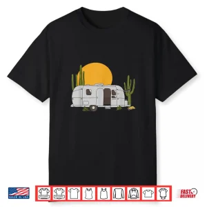 Vintage Retro Desert Sun Airstream Camping Rv Shirt