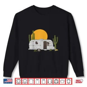 Sweatshirt Vintage Retro Desert Sun Airstream Camping RV Shirt