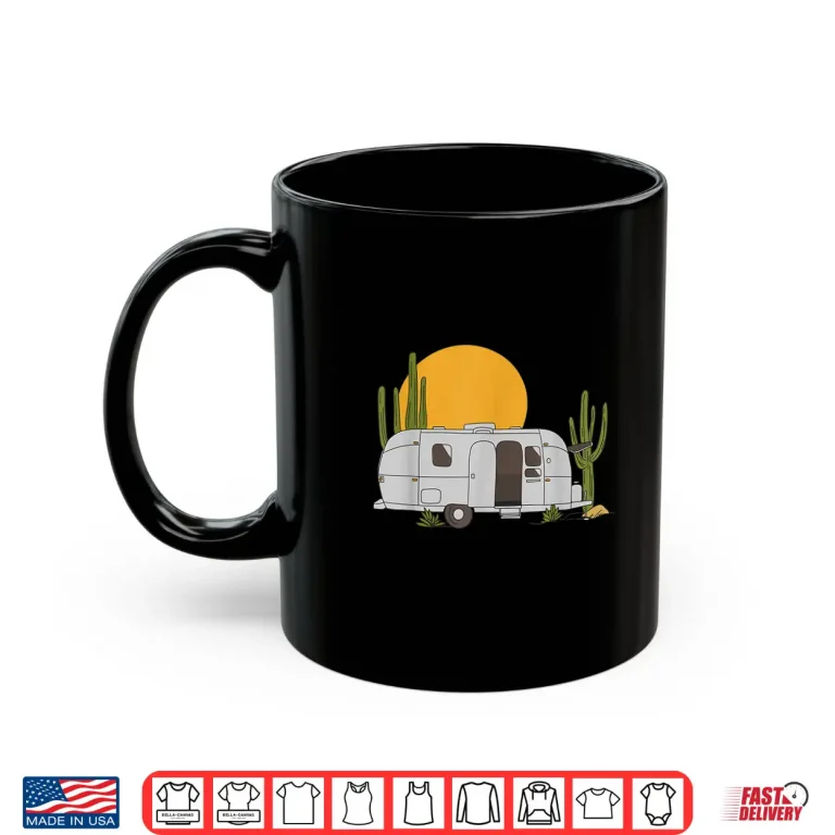 Vintage Retro Desert Sun Airstream Camping Rv Shirt 3 Mug Vintage Retro Desert Sun Airstream Camping RV Shirt
