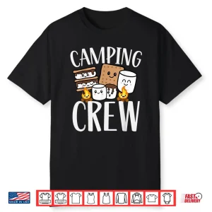 Camping Crew Smore Campfire Group Squad Team Kids Men Women Shirt