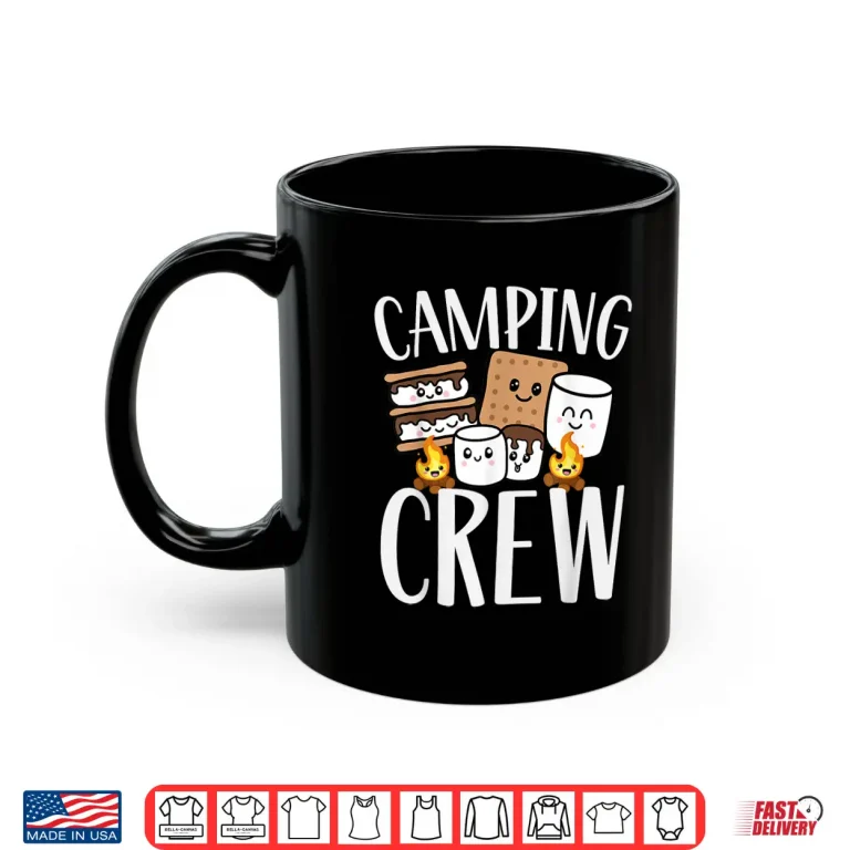 Mug Camping Crew Smore Campfire Group Squad Team Kids Men Women Shirt