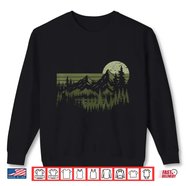 Sweatshirt Nature Landscape Retro Hiking Vintage Hiker Shirt
