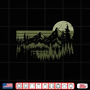 Nature Landscape Retro Hiking Vintage Hiker Shirt 4 Design Nature Landscape Retro Hiking Vintage Hiker Shirt