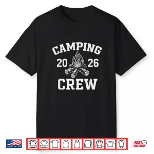 Retro Group Camper Trip Family Matching Camping Crew 2026 Shirt