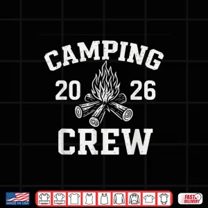 Design Retro Group Camper Trip Family Matching Camping Crew 2026 Shirt