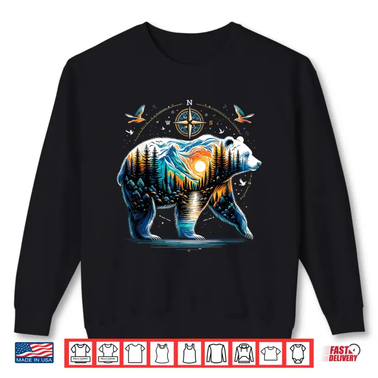 Sweatshirt Bear Hiking Grizzly Bear Camping Camper Shirt