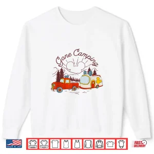 Sweatshirt Disney Mickey And Friends Gone Camping Retro Trailer Shirt