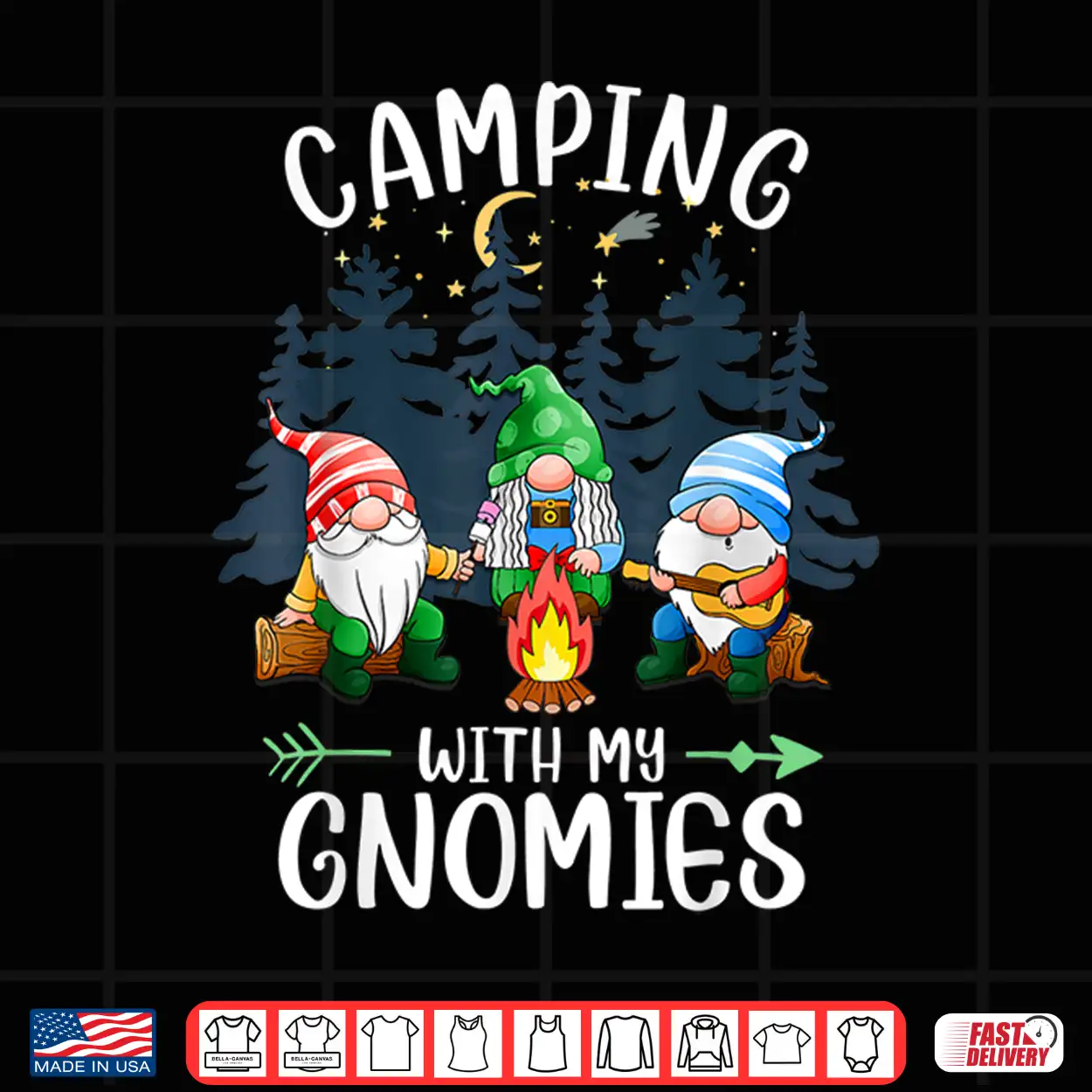Camping With My Gnomies Funny Gnome Camp Women Men Shirt Camping With My Gnomies Funny Gnome Camp Women Men Shirt