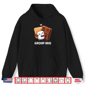 Hoodie Funny Camping Smores Group Hug Shirt Cute Smores Shirt