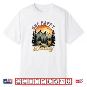 One Happy Daddy Camper 1St Birthday Camping Bear Shirt