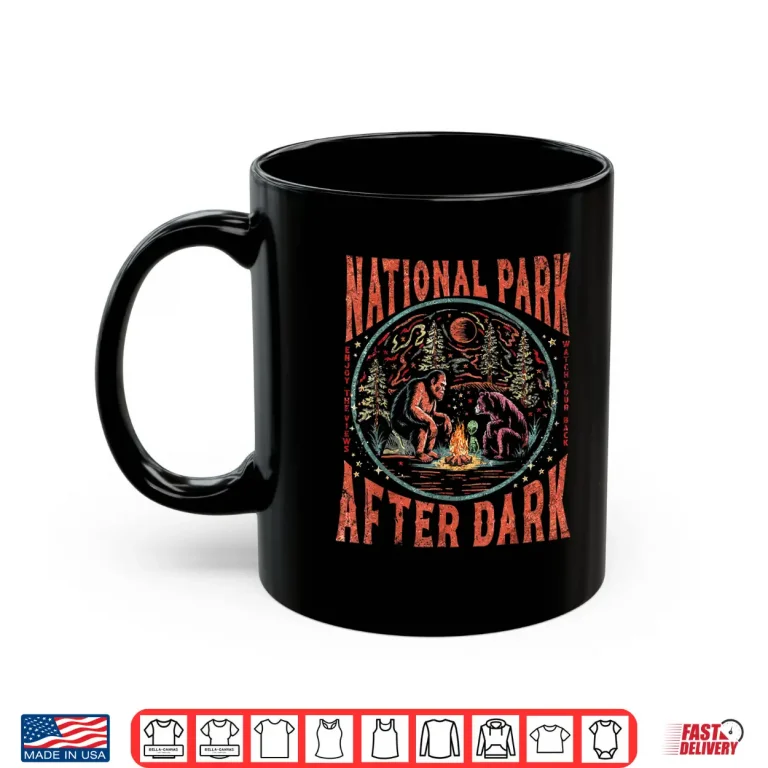 Mug National Park After Dark Funny Camping Retro Shirt