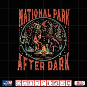 Design National Park After Dark Funny Camping Retro Shirt