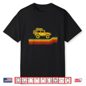Overland Atlas Retro Rover Tracks 4X4 Offload Camping Shirt