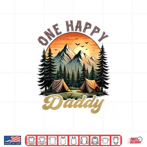 Design One Happy Daddy Camper 1St Birthday Camping Bear Shirt
