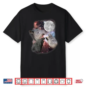 Three Moon Tapirs Shirt. Funny Cute Tapir Parody Tee