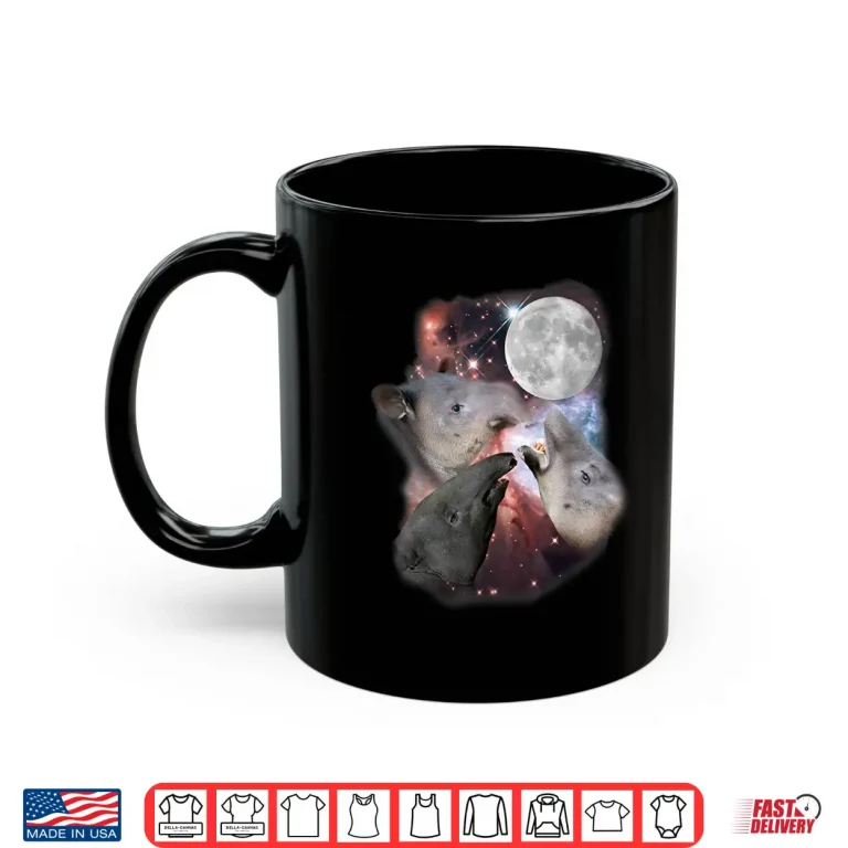 Mug Three Moon Tapirs Shirt. Funny Cute Tapir Parody Tee