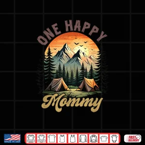 Design One Happy Mommy Camper 1St Birthday Camping Bear Shirt