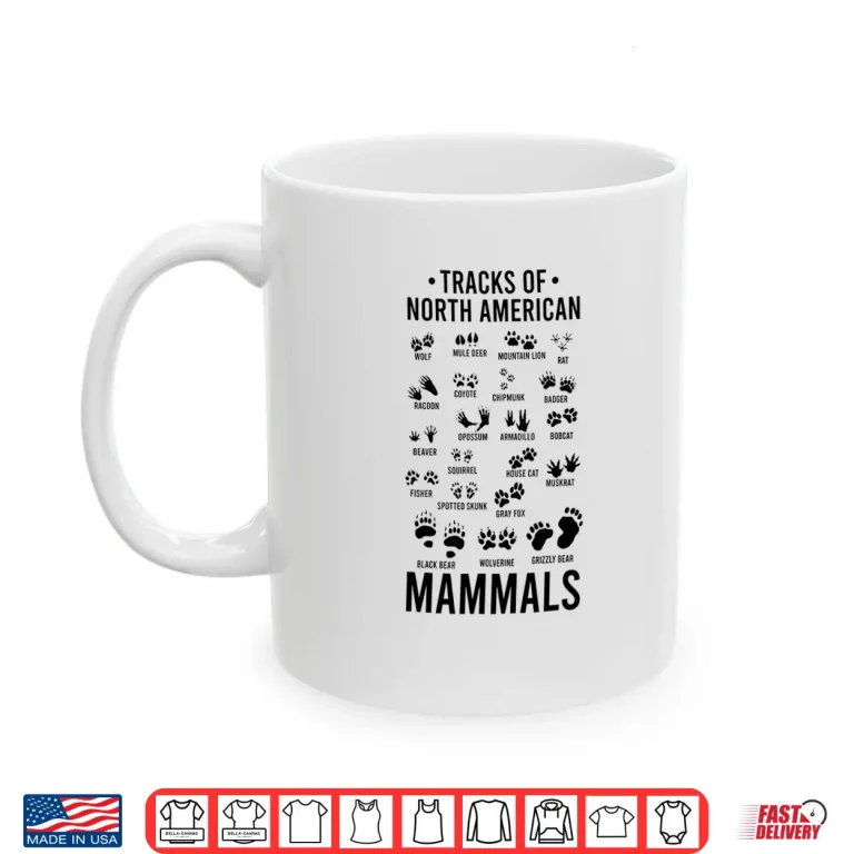Mug Wildlife Tracks of North American Mammals Wildlife Tracks Shirt