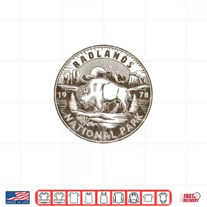 Design Badlands National Park Vintage Hiking Camping Vintage Shirt