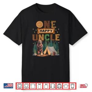 One Happy Uncle Camper 1St Birthday Camping Bear Shirt