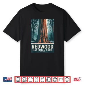 Redwood National Park Vintage Camping Hiking Men Women Kids Shirt