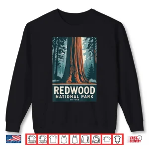 Sweatshirt Redwood National Park Vintage Camping Hiking Men Women Kids Shirt