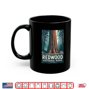 Mug Redwood National Park Vintage Camping Hiking Men Women Kids Shirt