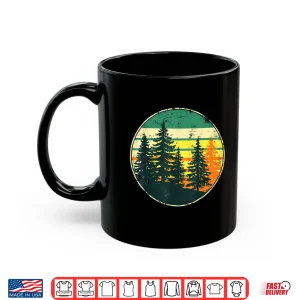 Mug Outdoor Wildlife Nature Mountain Forest Tree Retro Landscape Shirt