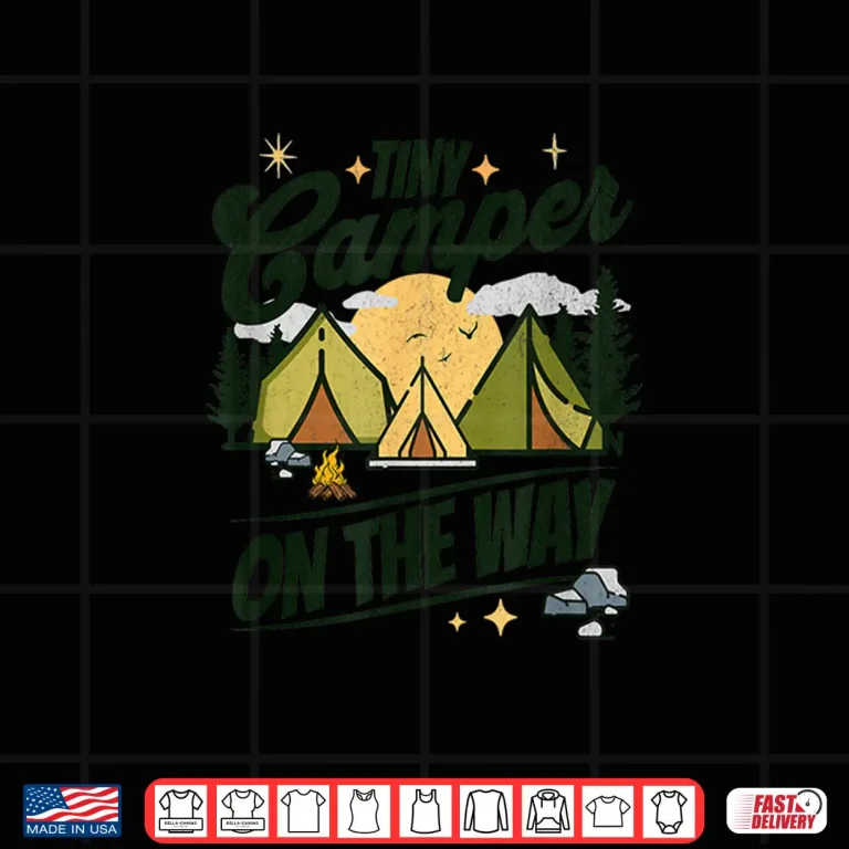 Design Tiny Camper On The Way camping lover pregnancy announcement Shirt