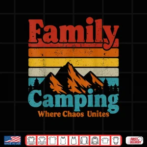 Design Camping Family Camping Chaos Unites Happy Camper Crew Shirt